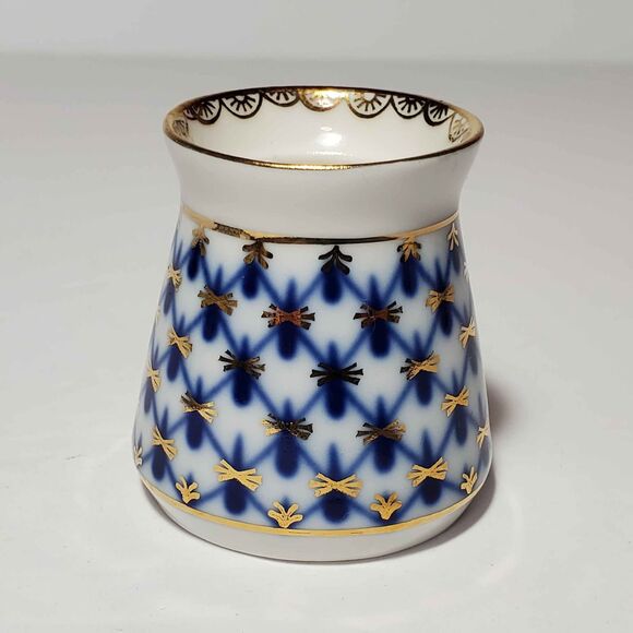 Lomonosov Cobalt Blue Net Open Salt and Pepper Set Mini - Picture 2 of 7